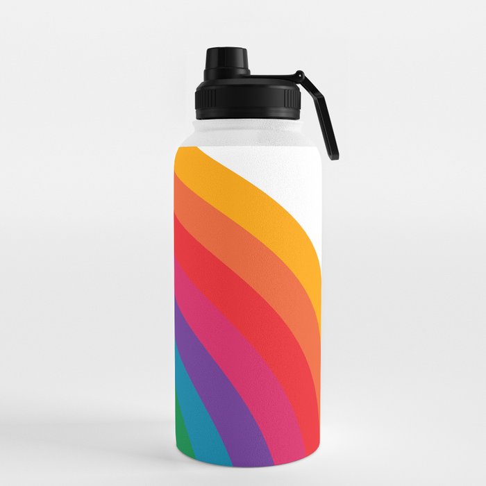Retro Bright Rainbow - Right Side Water Bottle Gallery Image 5