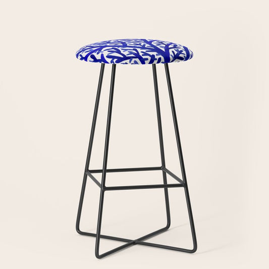 Fan Coral â Navy Stool Gallery Image 1