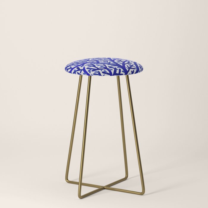 Fan Coral â Navy Stool Gallery Image 4
