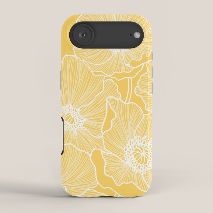 Sunshine Yellow Poppies iPhone Case Gallery Image 2