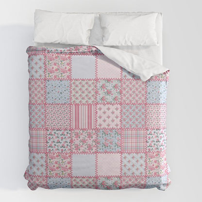 Pretty Pastel Patchwork Duvet Cover Gallery Image 2