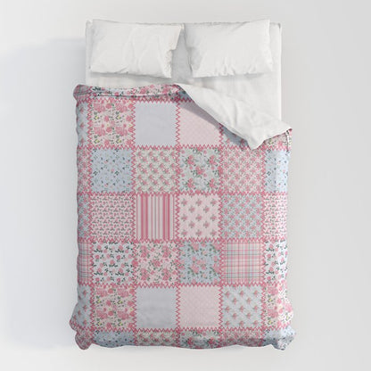 Pretty Pastel Patchwork Duvet Cover Gallery Image 6