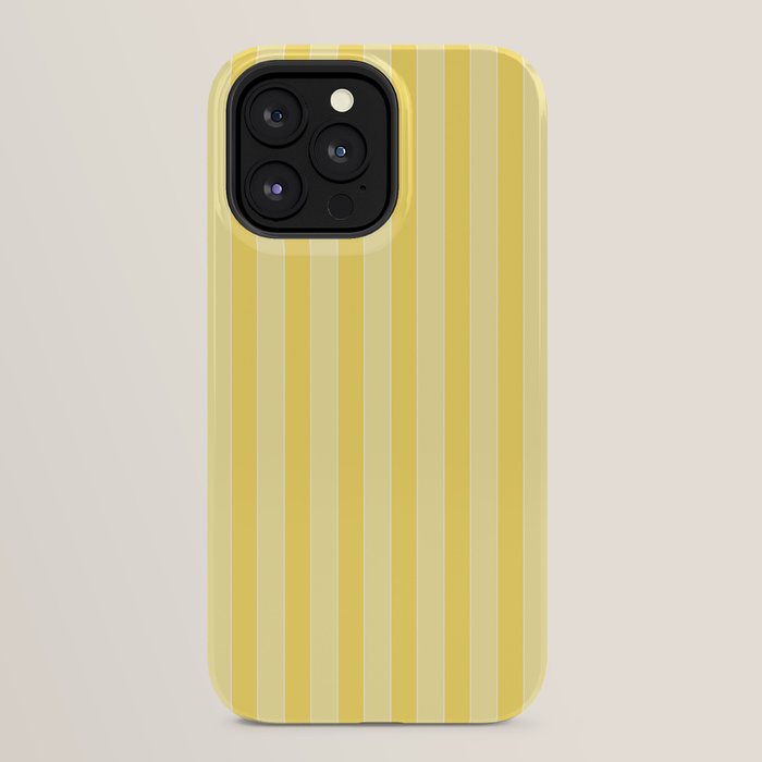 Contemporary Cottage Stripes Vertical Pattern in Yellow and White iPhone Case Gallery Image 24