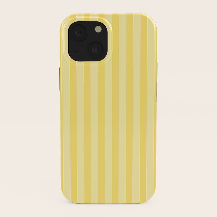 Contemporary Cottage Stripes Vertical Pattern in Yellow and White iPhone Case Gallery Image 38