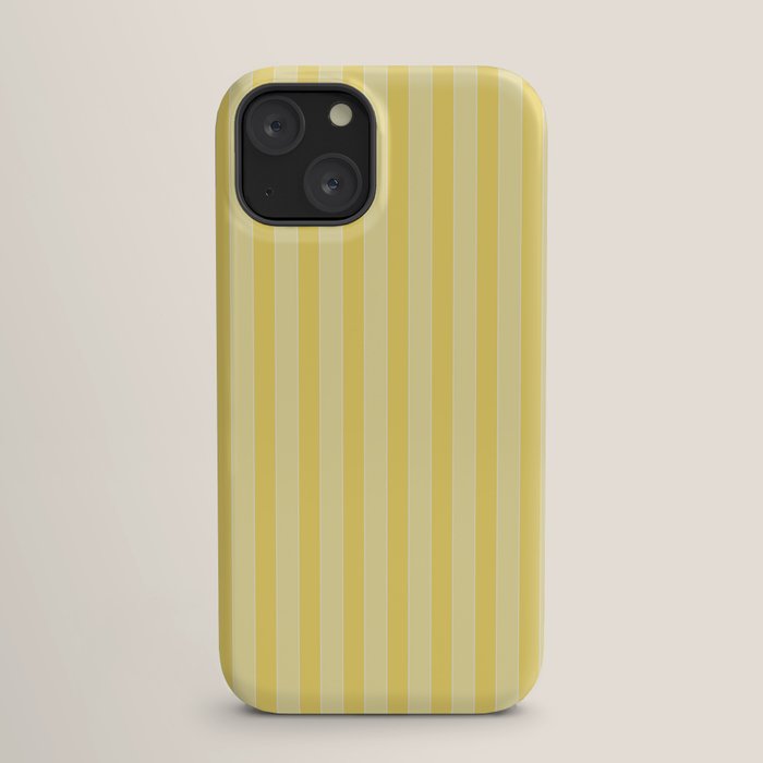 Contemporary Cottage Stripes Vertical Pattern in Yellow and White iPhone Case Gallery Image 17