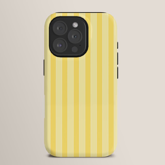 Contemporary Cottage Stripes Vertical Pattern in Yellow and White iPhone Case Gallery Image 15