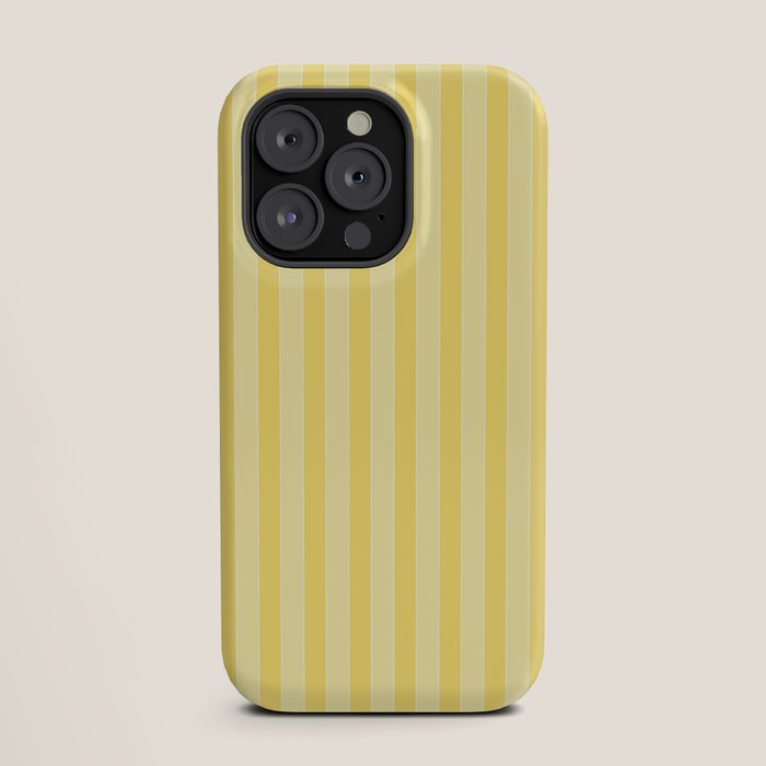 Contemporary Cottage Stripes Vertical Pattern in Yellow and White iPhone Case Gallery Image 19