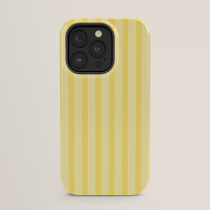 Contemporary Cottage Stripes Vertical Pattern in Yellow and White iPhone Case Gallery Image 31