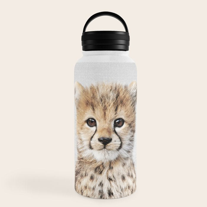Baby Cheetah - Colorful Water Bottle Gallery Image 6