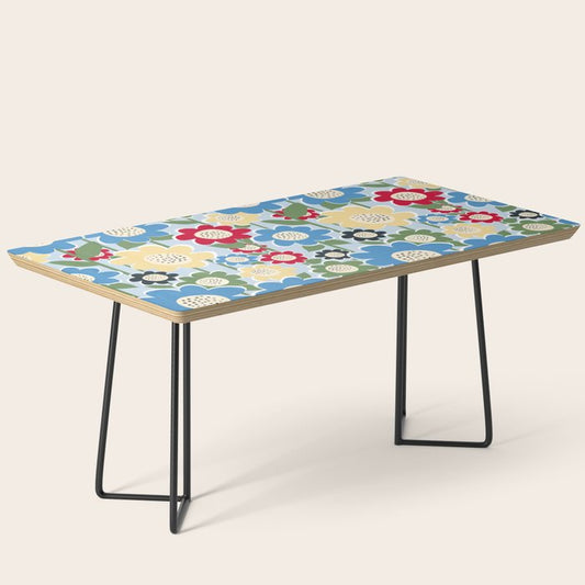 Flowerscape field - charming blue Coffee Table Gallery Image 1