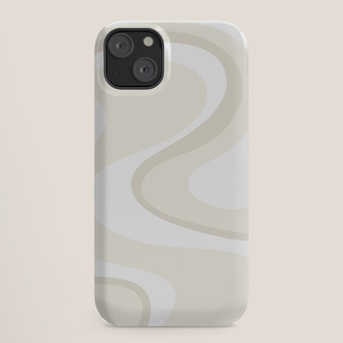 Cream Dream Light Liquid Swirl Abstract in Beige and White iPhone Case Gallery Image 18