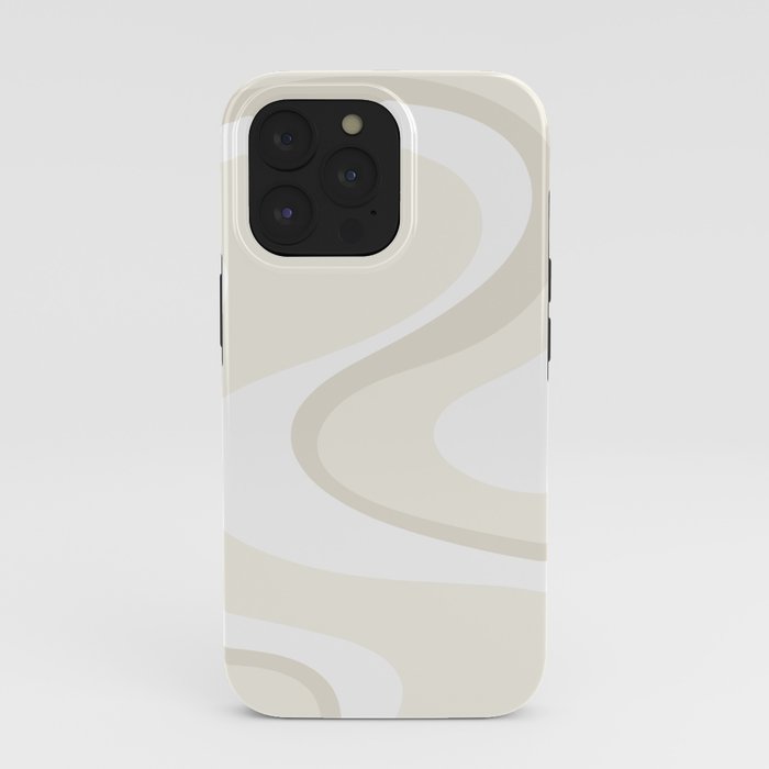 Cream Dream Light Liquid Swirl Abstract in Beige and White iPhone Case Gallery Image 39