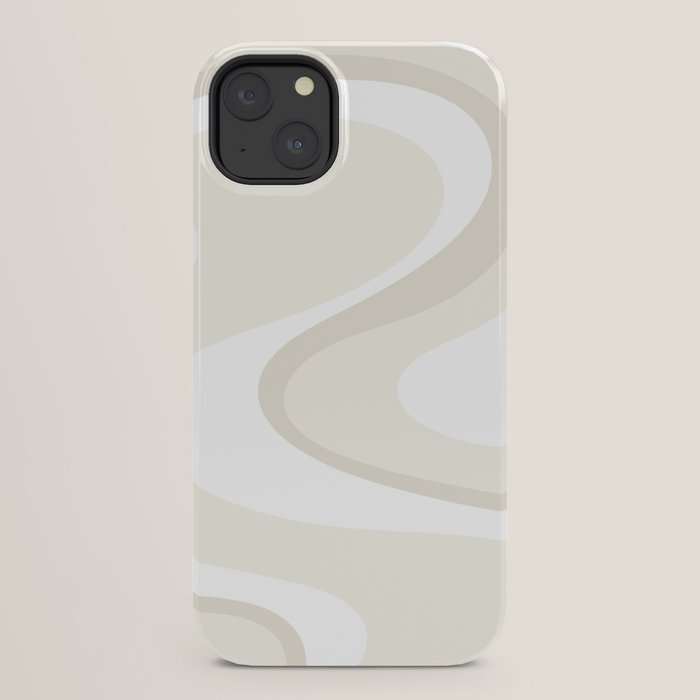 Cream Dream Light Liquid Swirl Abstract in Beige and White iPhone Case Gallery Image 30