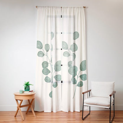 Watercolor Eucalyptus Window Curtain Gallery Image 16