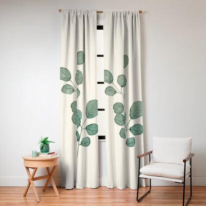 Watercolor Eucalyptus Window Curtain Gallery Image 8