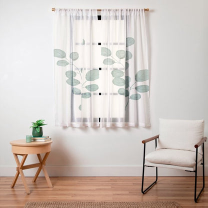 Watercolor Eucalyptus Window Curtain Gallery Image 19