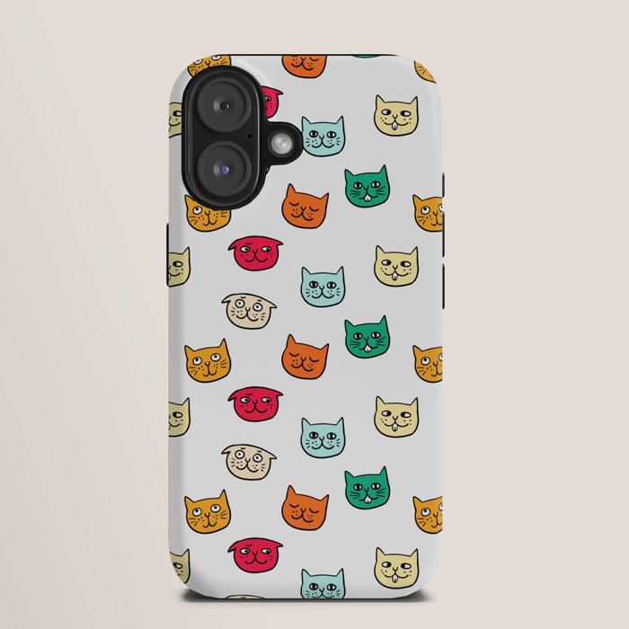 Cat heads in colors iPhone Case Gallery Image 9