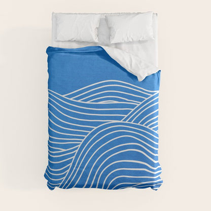 French Blue Ocean Waves Duvet Cover Gallery Image 8