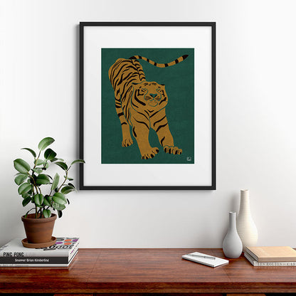 Tiger Doesn't Lose Sleep Framed Art Print Gallery Image 9