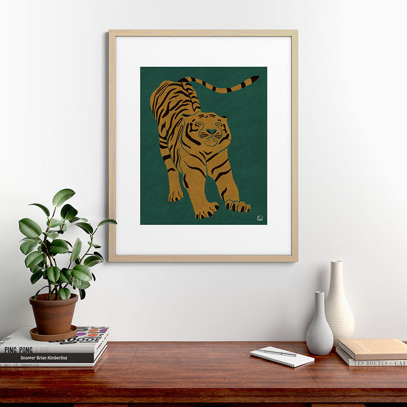 Tiger Doesn't Lose Sleep Framed Art Print Gallery Image 67
