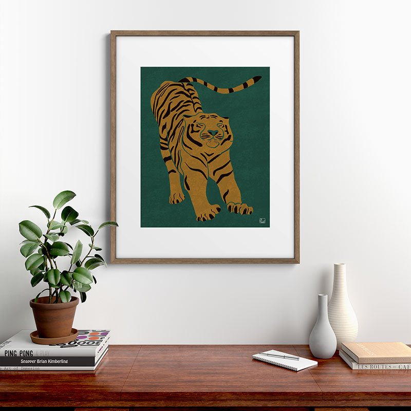 Tiger Doesn't Lose Sleep Framed Art Print Gallery Image 19
