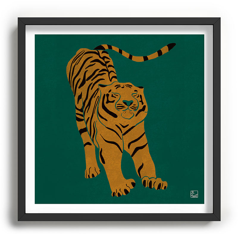 Tiger Doesn't Lose Sleep Framed Art Print Gallery Image 93