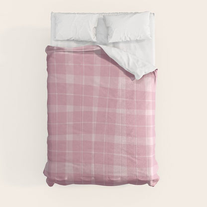 Wavy Plaid Pink Comforter Gallery Image 8