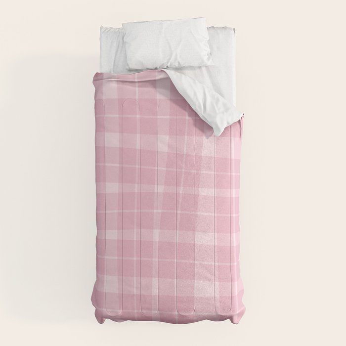 Wavy Plaid Pink Comforter Gallery Image 5