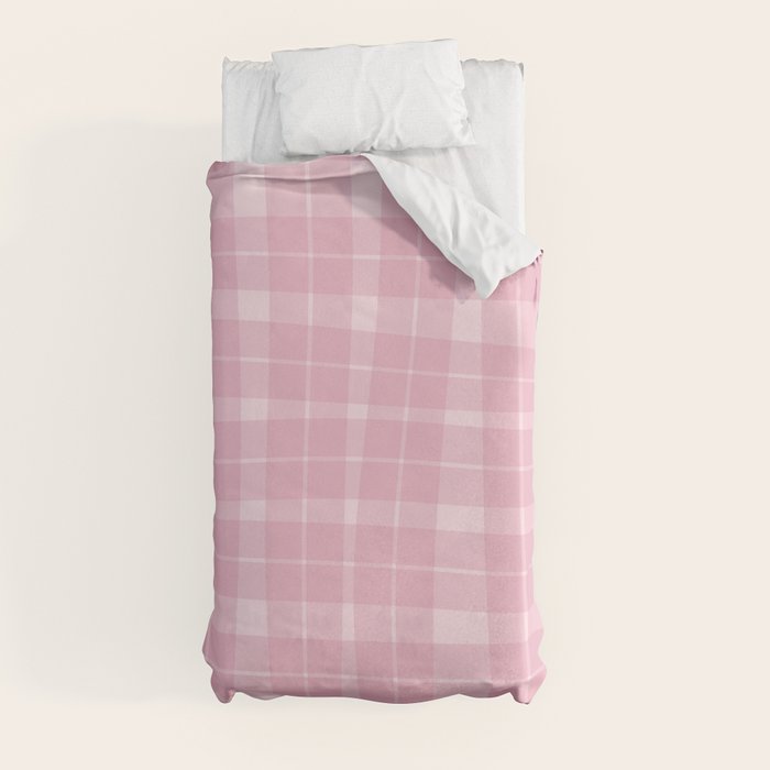 Wavy Plaid Pink Duvet Cover Gallery Image 4