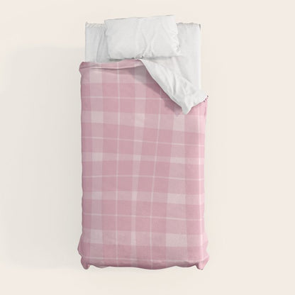 Wavy Plaid Pink Duvet Cover Gallery Image 4
