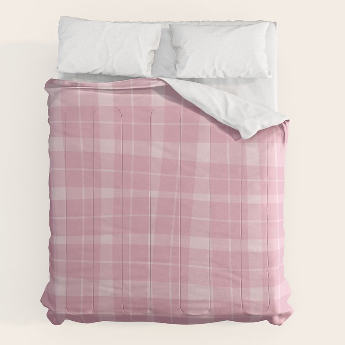Wavy Plaid Pink Comforter Gallery Image 7