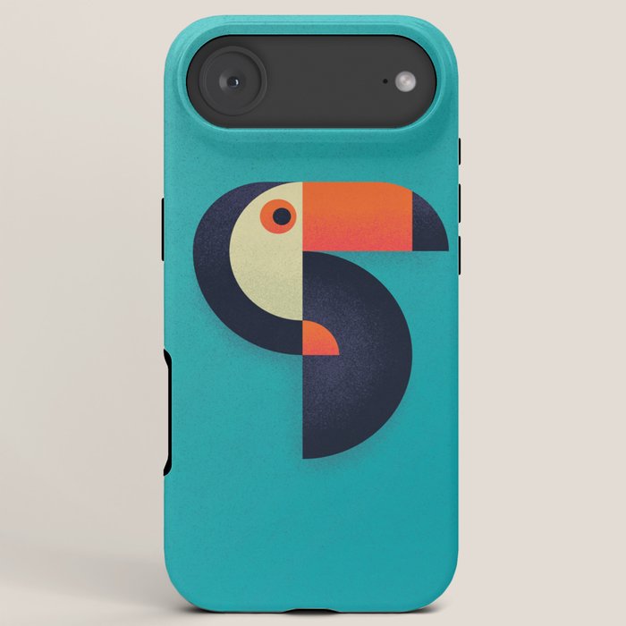 Toucan Geometric - Aqua iPhone Case Gallery Image 6