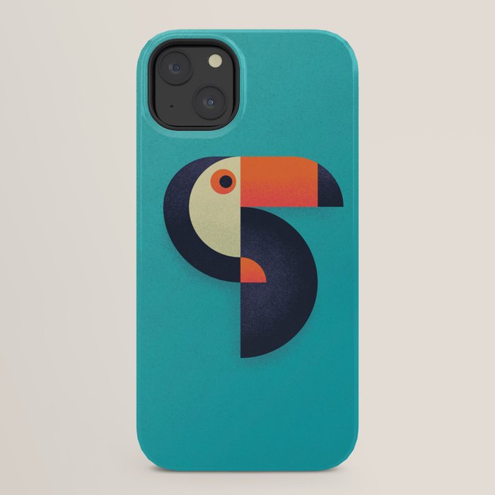 Toucan Geometric - Aqua iPhone Case Gallery Image 30