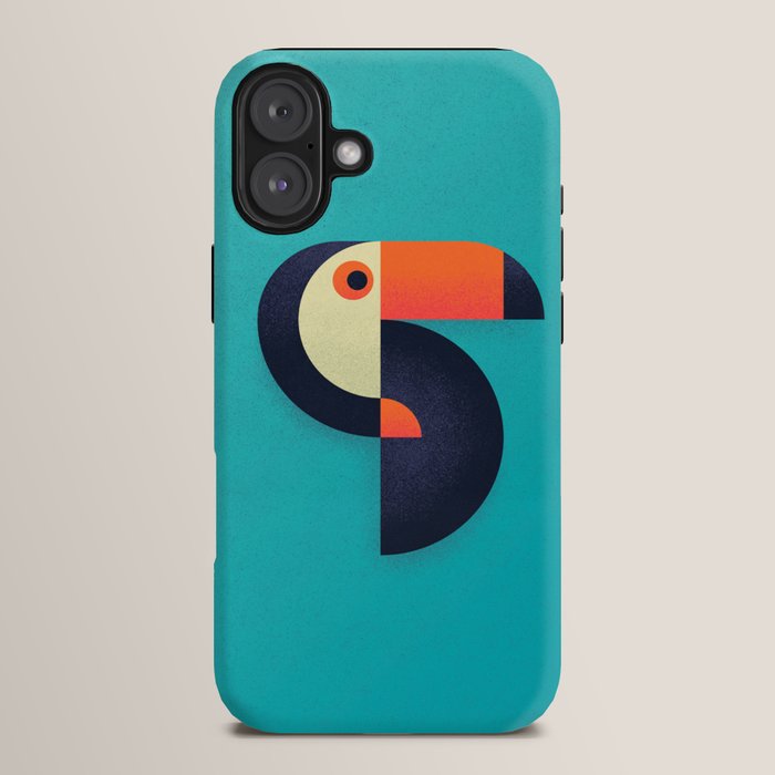 Toucan Geometric - Aqua iPhone Case Gallery Image 14