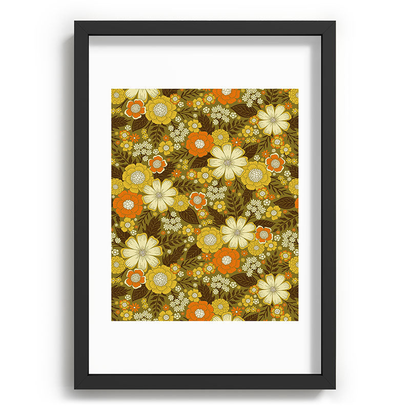 1970s Retro/Vintage Floral Pattern Framed Art Print Gallery Image 81