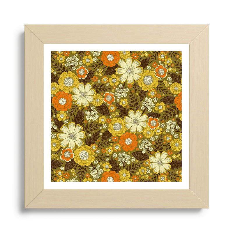 1970s Retro/Vintage Floral Pattern Framed Art Print Gallery Image 68