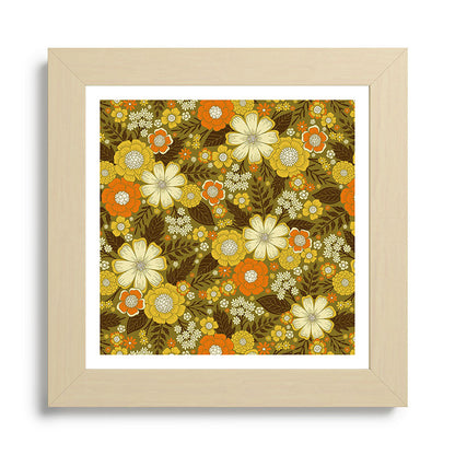 1970s Retro/Vintage Floral Pattern Framed Art Print Gallery Image 68
