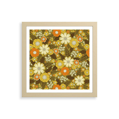 1970s Retro/Vintage Floral Pattern Framed Art Print Gallery Image 71
