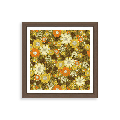 1970s Retro/Vintage Floral Pattern Framed Art Print Gallery Image 60
