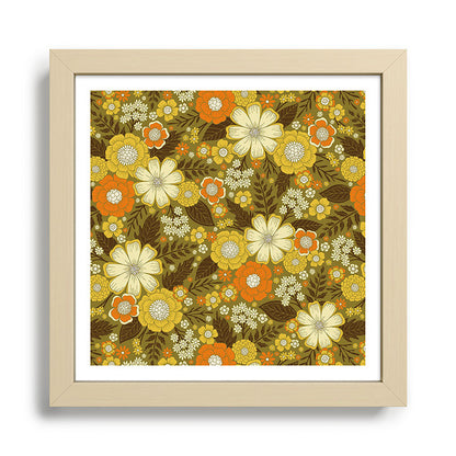 1970s Retro/Vintage Floral Pattern Framed Art Print Gallery Image 24