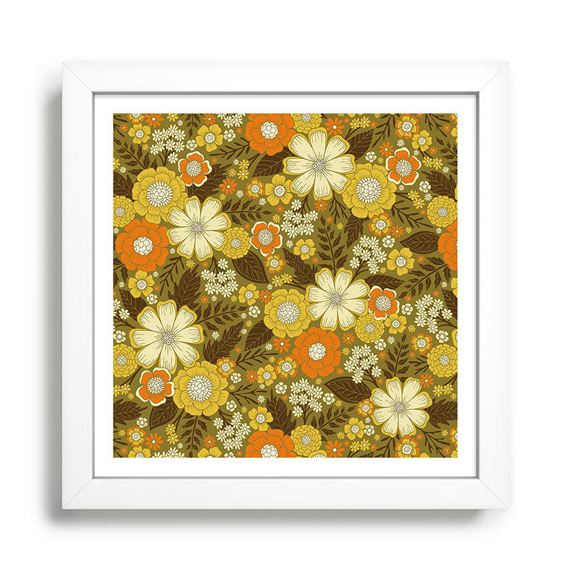 1970s Retro/Vintage Floral Pattern Framed Art Print Gallery Image 35