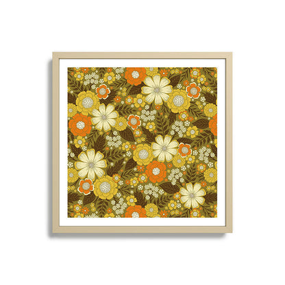 1970s Retro/Vintage Floral Pattern Framed Art Print Gallery Image 27