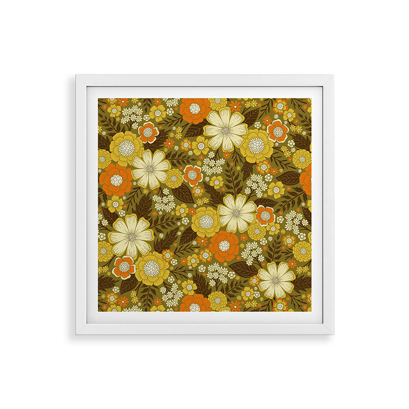 1970s Retro/Vintage Floral Pattern Framed Art Print Gallery Image 38