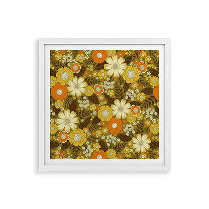 1970s Retro/Vintage Floral Pattern Framed Art Print Gallery Image 38