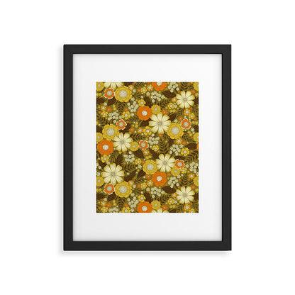 1970s Retro/Vintage Floral Pattern Framed Art Print Gallery Image 5