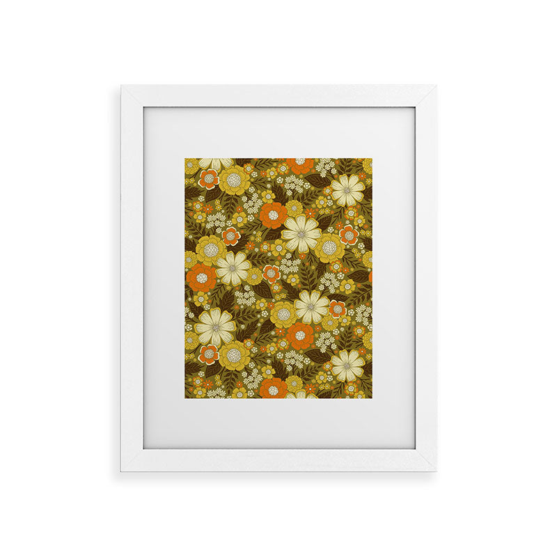 1970s Retro/Vintage Floral Pattern Framed Art Print Gallery Image 70