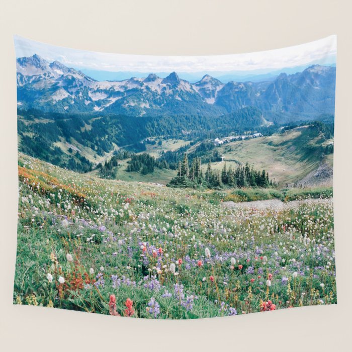 Wildflower Meadow Wall Tapestry Gallery Image 4