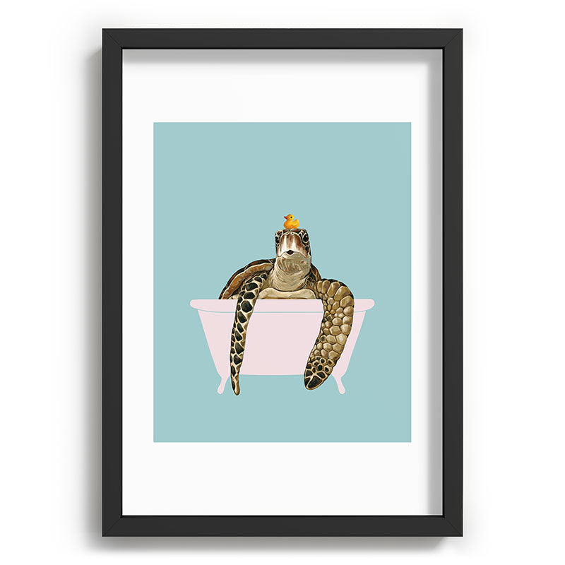 Sea Turtle in Bathtub Framed Art Print Gallery Image 81