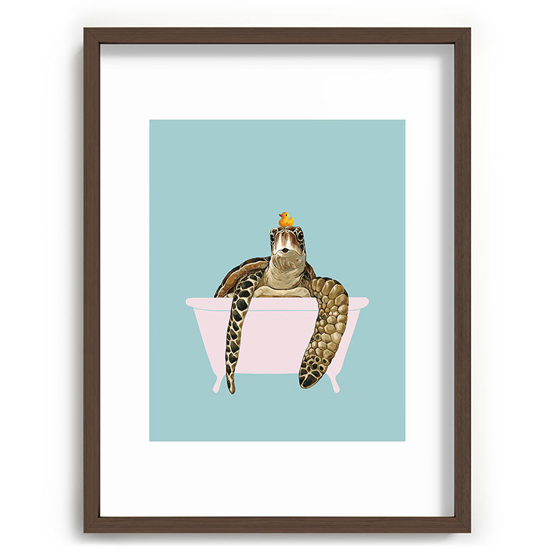 Sea Turtle in Bathtub Framed Art Print Gallery Image 91