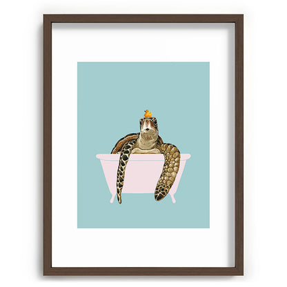 Sea Turtle in Bathtub Framed Art Print Gallery Image 92